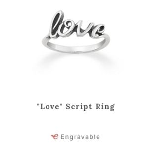 James Avery "Love" Script Ring